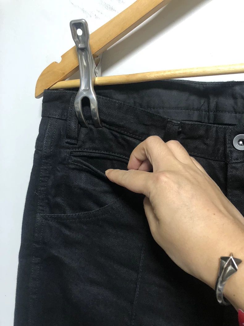 Bukht Stylish Black Deconstructed Denim Pants Size US 34 / EU 50 - 5 Thumbnail