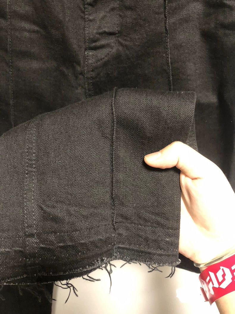 Bukht Stylish Black Deconstructed Denim Pants Size US 34 / EU 50 - 4 Thumbnail