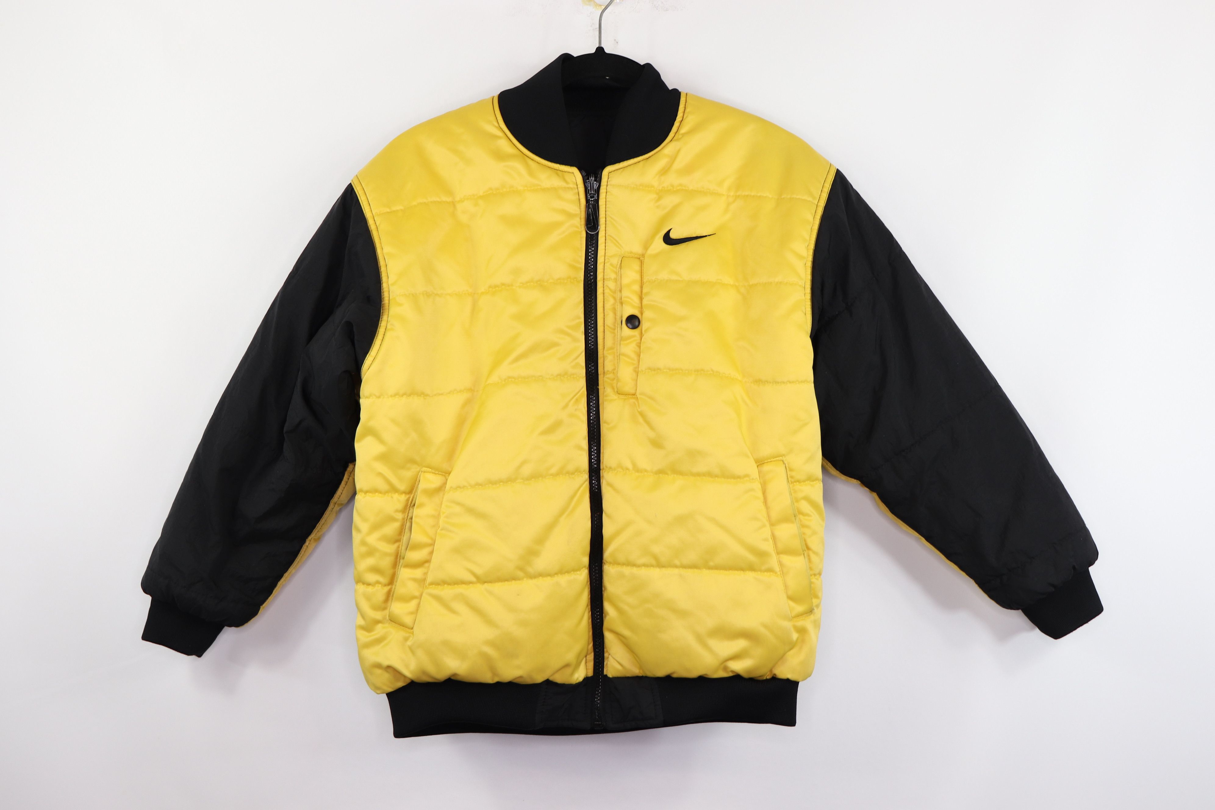 Nike big swoosh jacket yellow best sale