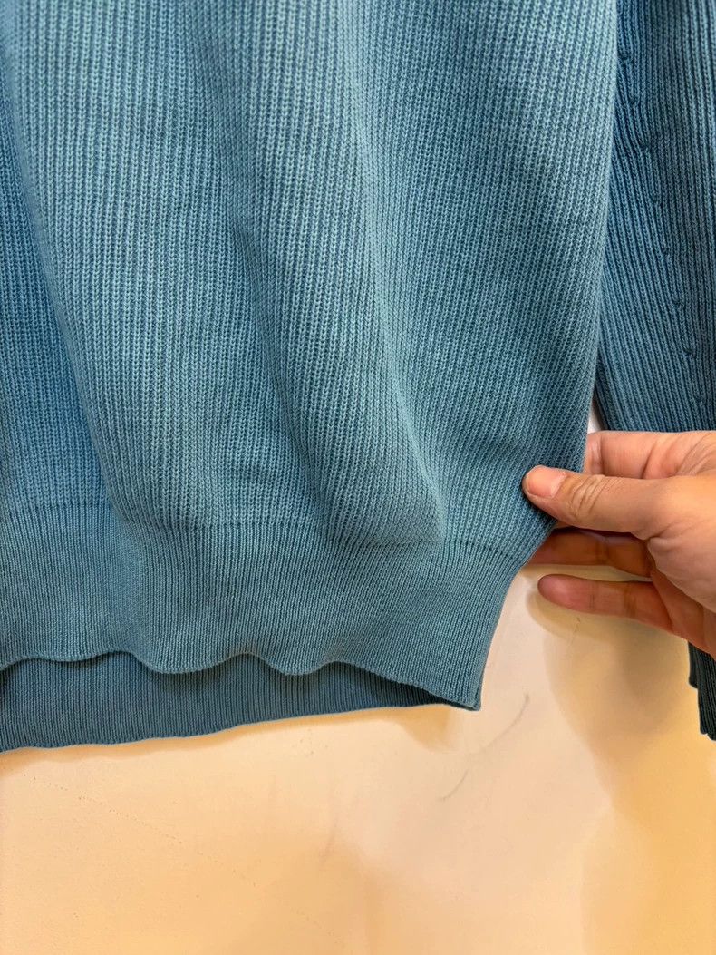 Loro Piana Blue Tie-Dye Knit Sweater Size US XL / EU 56 / 4 - 6 Thumbnail