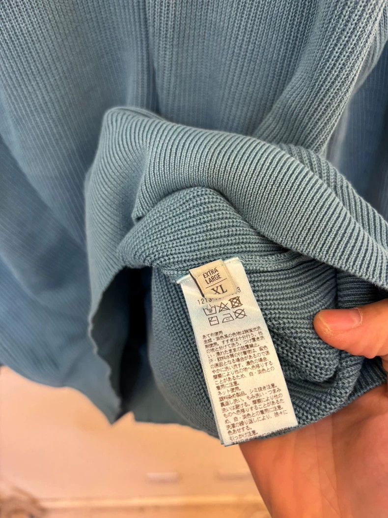 Loro Piana Blue Tie-Dye Knit Sweater Size US XL / EU 56 / 4 - 7 Thumbnail