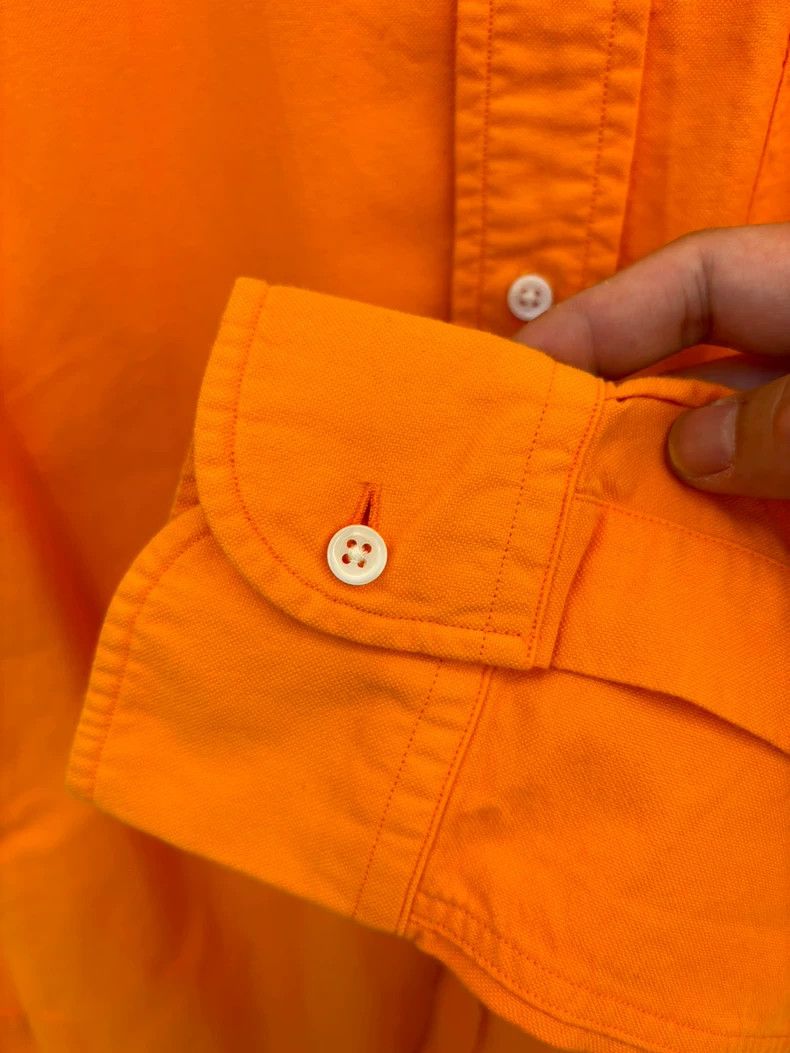 ADAM ET ROPE Slim Fit Orange Oxford Button-Up Shirt Size US L / EU 52-54 / 3 - 5 Thumbnail