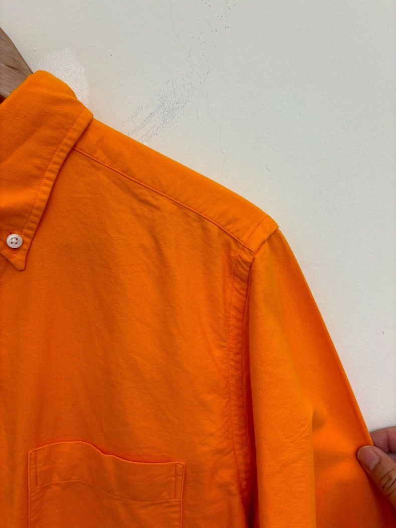 ADAM ET ROPE Slim Fit Orange Oxford Button-Up Shirt Size US L / EU 52-54 / 3 - 3 Thumbnail