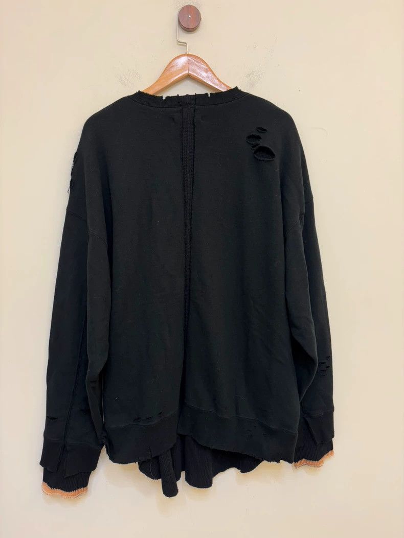 14th Addiction Black Layered Distressed Sweatshirt Size US L / EU 52-54 / 3 - 8 Thumbnail