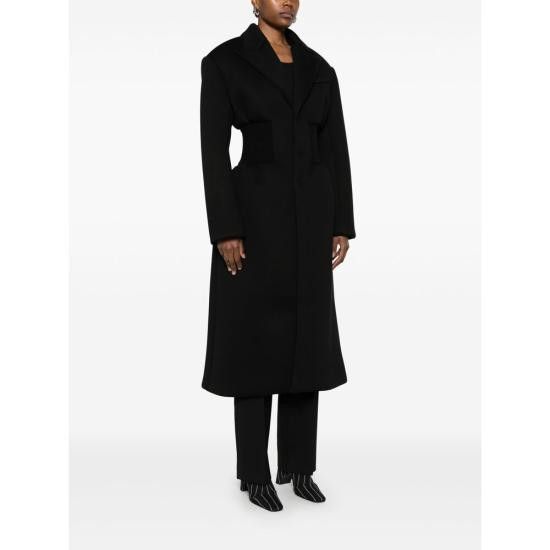 WARDROBE.NYC WARDROBE.NYC Women Coats W4092F24BJ BLACK Size S / US 4 / IT 40 - 5 Thumbnail