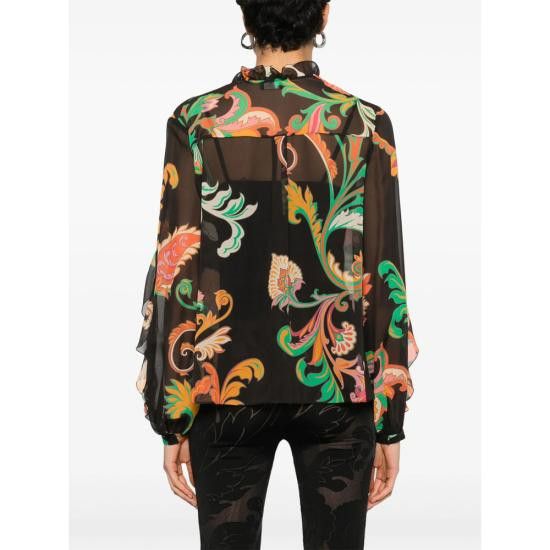 Etro ETRO Women Blouses 99SA1H3 WRIA0065 X0814 BLACK Size M / US 6-8 / IT 42-44 - 2 Thumbnail