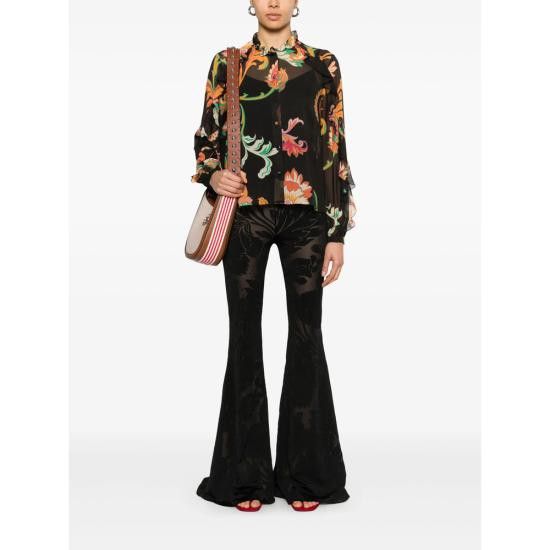Etro ETRO Women Blouses 99SA1H3 WRIA0065 X0814 BLACK Size M / US 6-8 / IT 42-44 - 4 Thumbnail