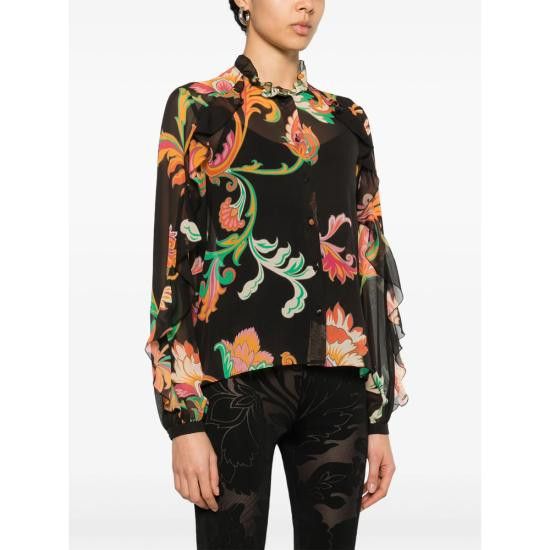 Etro ETRO Women Blouses 99SA1H3 WRIA0065 X0814 BLACK Size M / US 6-8 / IT 42-44 - 5 Thumbnail