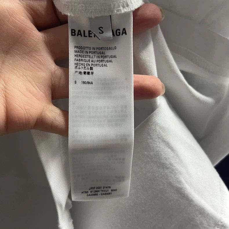 Balenciaga Balenciaga White Logo Print Short Sleeve T-Shirt Size US XS / EU 42 / 0 - 8 Thumbnail