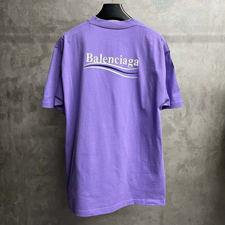 Balenciaga Balenciaga Purple Logo Print Short Sleeve T-shirt Size US XS / EU 42 / 0 - 6 Thumbnail