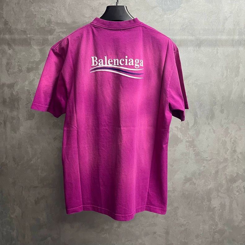 Balenciaga Pink Tie-Dye Logo Short Sleeve T-Shirt Size US XXS / EU 40 - 5 Thumbnail