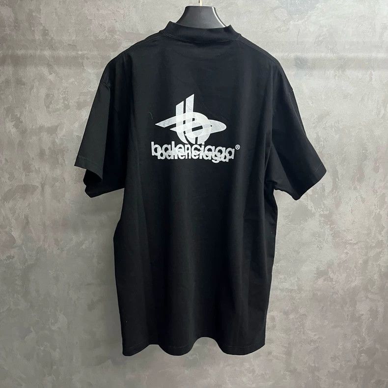 Balenciaga Black Balenciaga Logo Short Sleeve T-Shirt Size US M / EU 48-50 / 2 - 5 Thumbnail