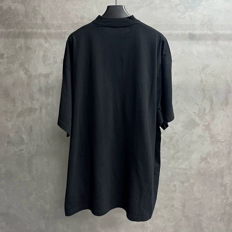Balenciaga Balenciaga Adidas Black Logo Embroidered T-shirt Size US M / EU 48-50 / 2 - 6 Thumbnail