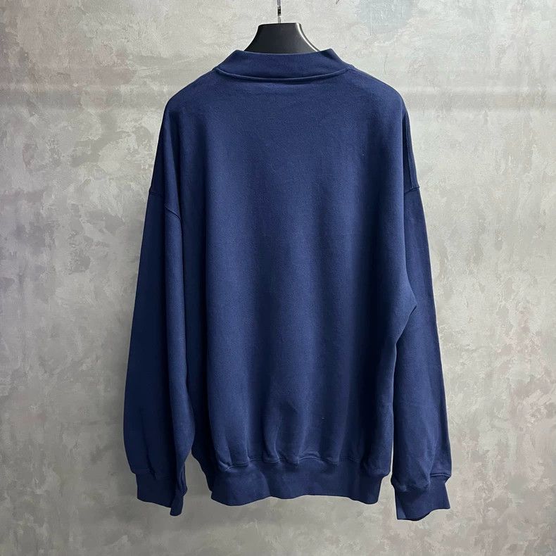 Balenciaga Blue Emblem Round Neck Sweatshirt Size US M / EU 48-50 / 2 - 6 Thumbnail
