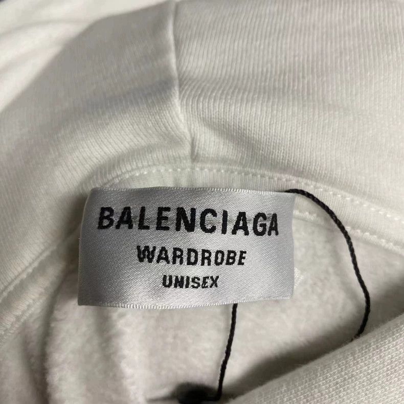 Balenciaga White Logo Hoodie from Balenciaga Size US XS / EU 42 / 0 - 3 Thumbnail