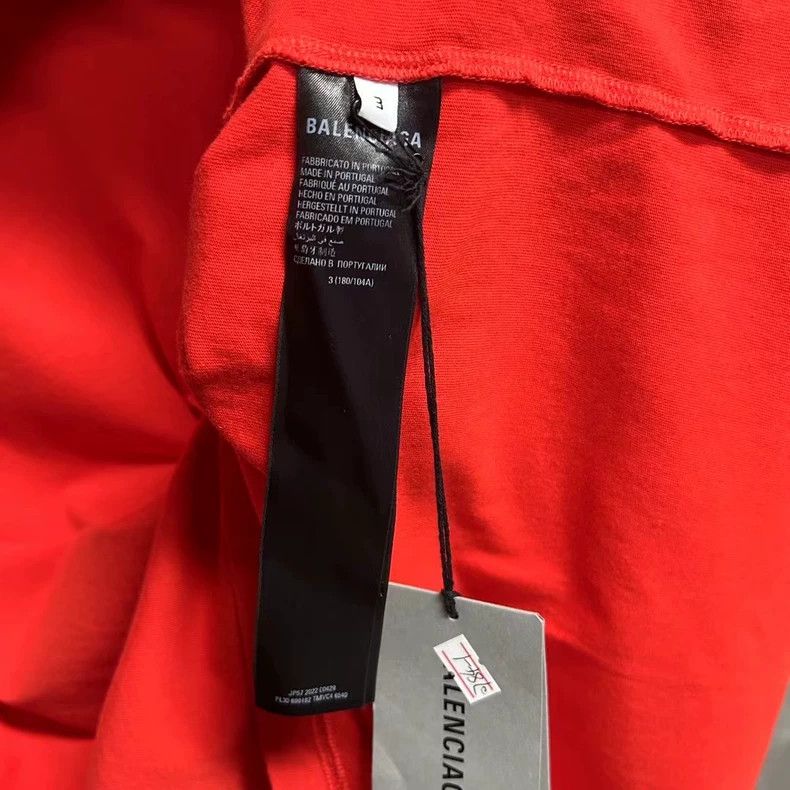 Balenciaga Balenciaga Red and White Logo T-Shirt Size US M / EU 48-50 / 2 - 5 Thumbnail
