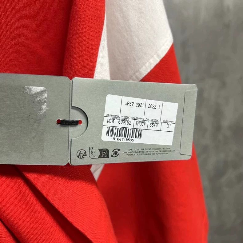 Balenciaga Balenciaga Red and White Logo T-Shirt Size US M / EU 48-50 / 2 - 8 Thumbnail
