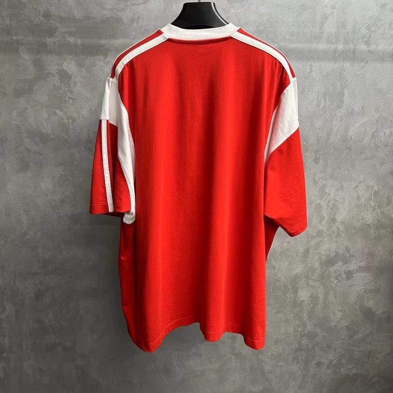 Balenciaga Balenciaga Red and White Logo T-Shirt Size US M / EU 48-50 / 2 - 2 Thumbnail