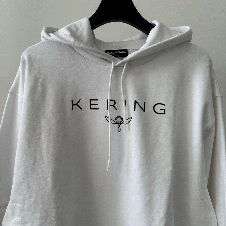Balenciaga Balenciaga Kering Logo Hooded Sweatshirt Size US L / EU 52-54 / 3 - 3 Thumbnail