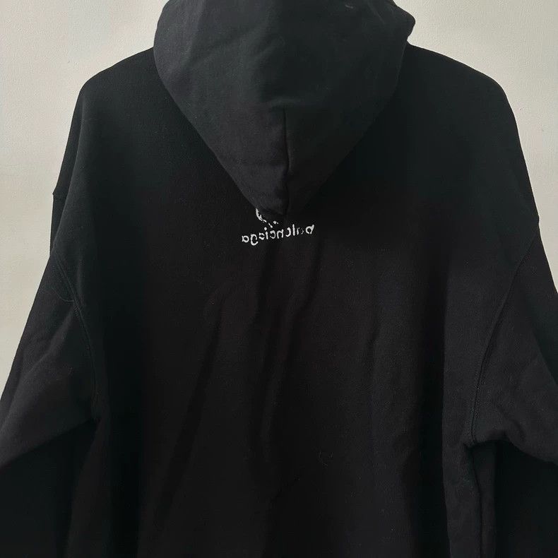 Balenciaga Black Balenciaga Hoodie with Logo Print Size US XS / EU 42 / 0 - 4 Thumbnail