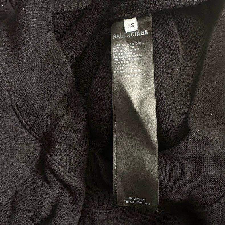 Balenciaga Black Balenciaga Hoodie with Logo Print Size US XS / EU 42 / 0 - 6 Thumbnail