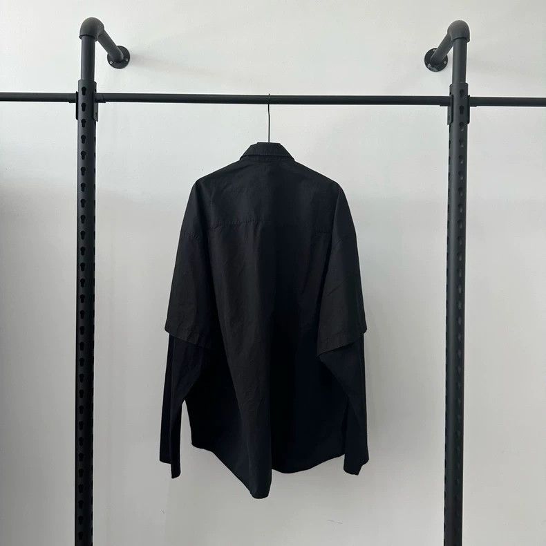 Balenciaga Balenciaga Embroidered Logo Long Sleeve Shirt Size US M / EU 48-50 / 2 - 2 Thumbnail