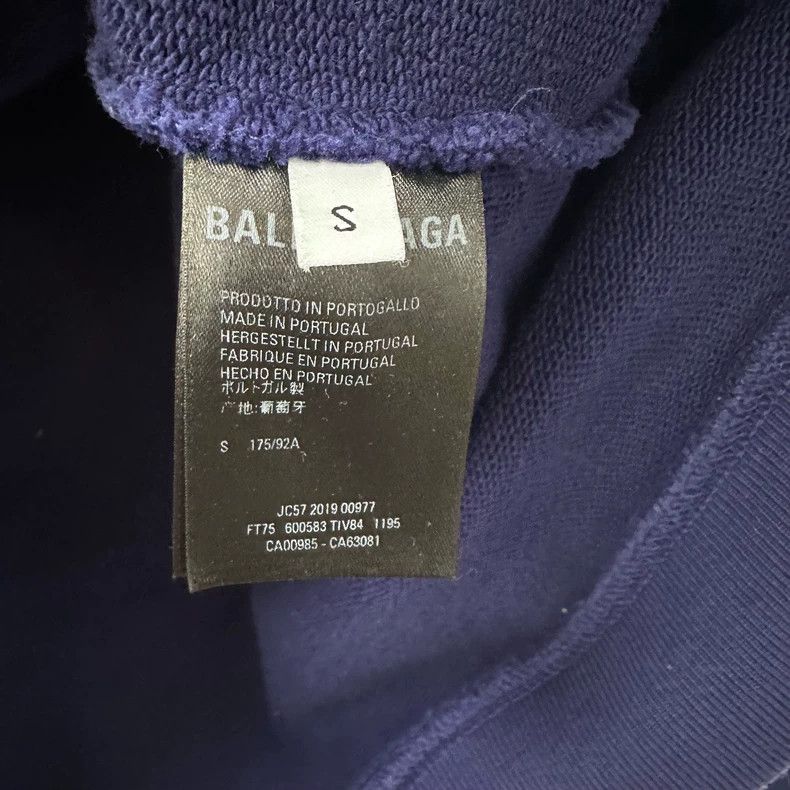 Balenciaga Balenciaga Logo Hooded Sweatshirt Size US S / EU 44-46 / 1 - 7 Thumbnail