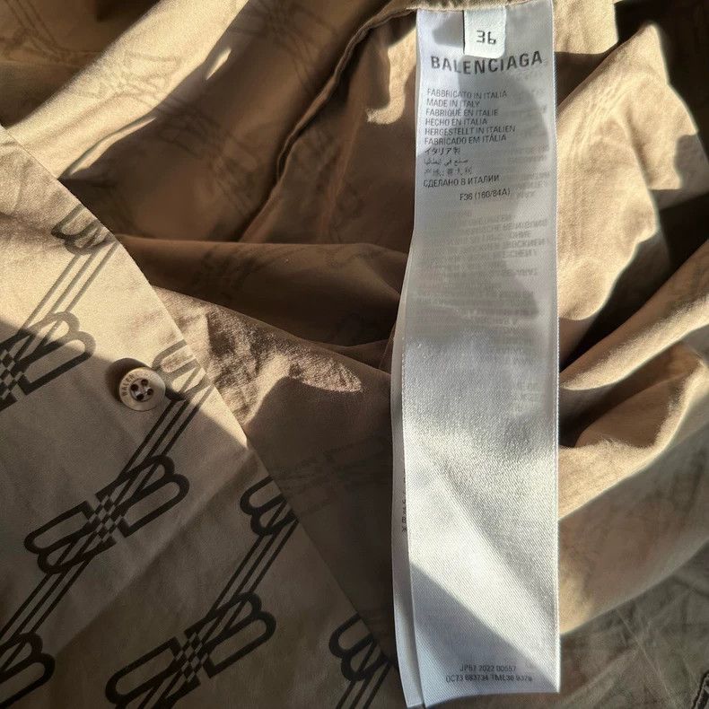 Balenciaga Balenciaga Monogram Short Sleeve Shirt Size US M / EU 48-50 / 2 - 6 Thumbnail