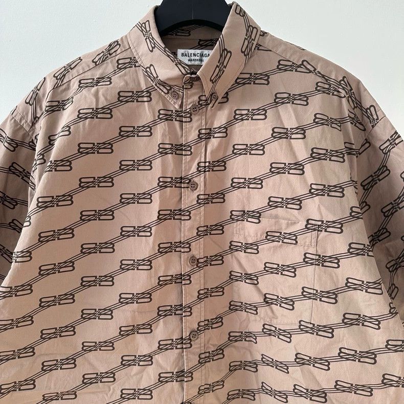 Balenciaga Balenciaga Monogram Short Sleeve Shirt Size US M / EU 48-50 / 2 - 3 Thumbnail
