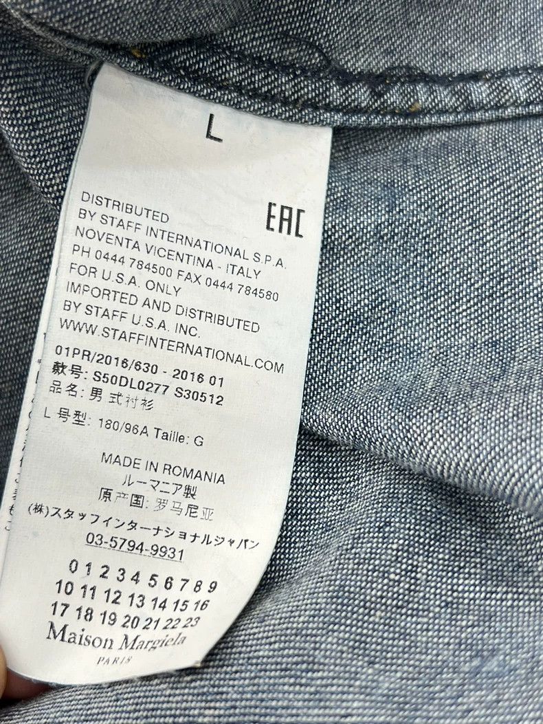 Maison Margiela Maison Margiela Men's Denim Shirt Jacket Size US L / EU 52-54 / 3 - 4 Thumbnail