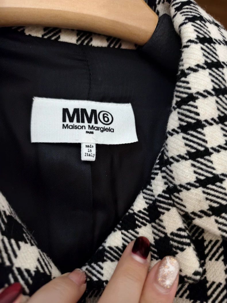 Maison Margiela Black and White Check Wool Coat Size US M / EU 48-50 / 2 - 5 Thumbnail