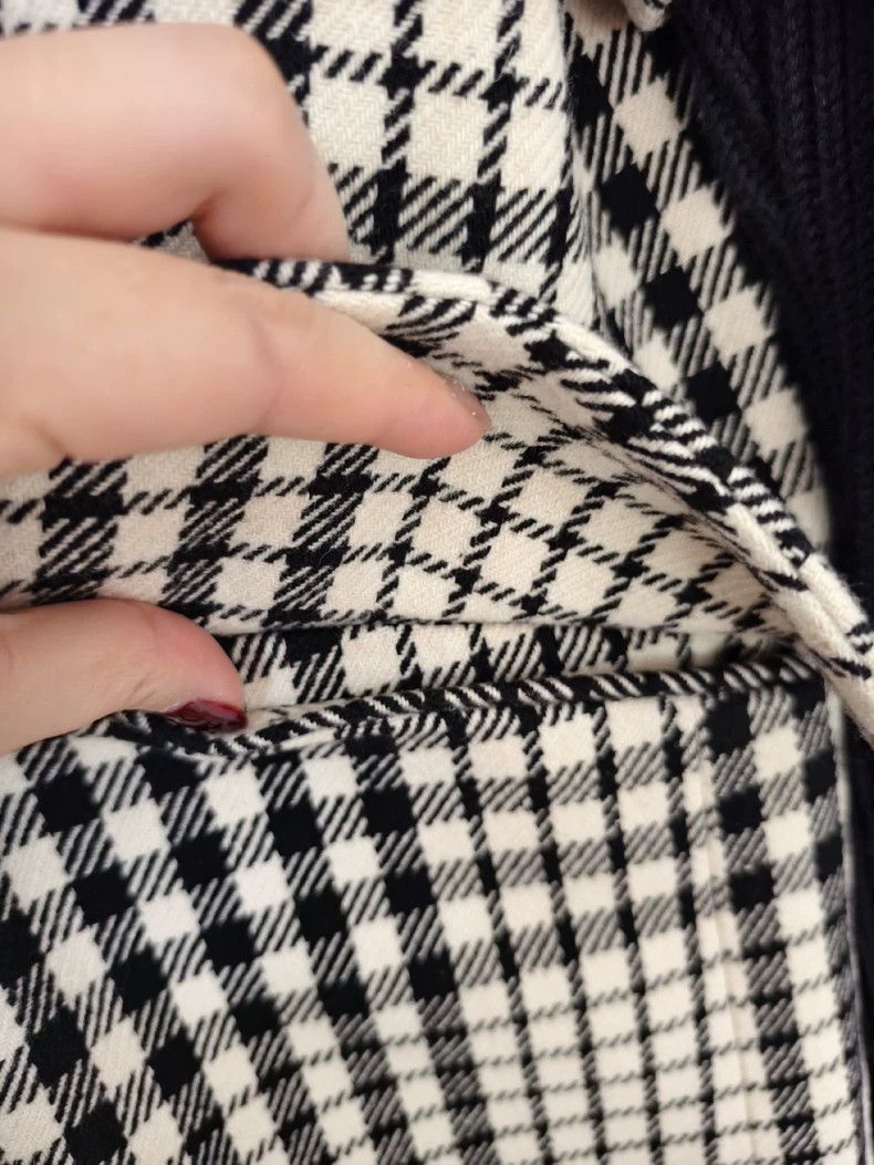 Maison Margiela Black and White Check Wool Coat Size US M / EU 48-50 / 2 - 9 Thumbnail
