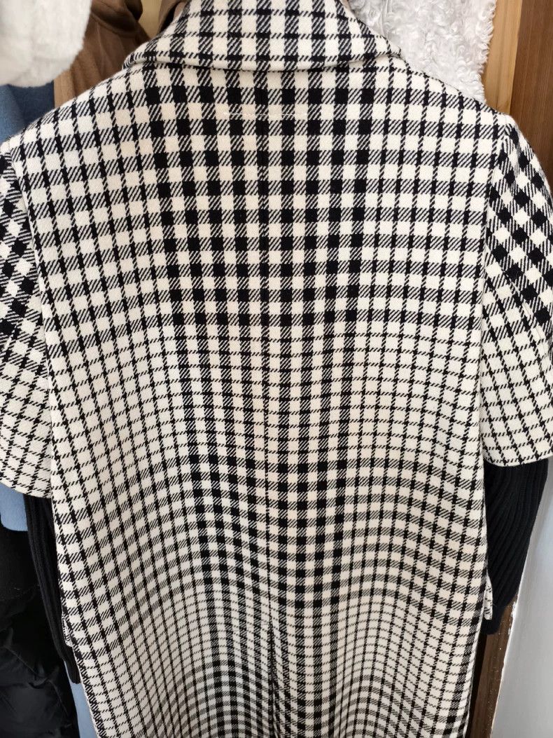 Maison Margiela Black and White Check Wool Coat Size US M / EU 48-50 / 2 - 3 Thumbnail