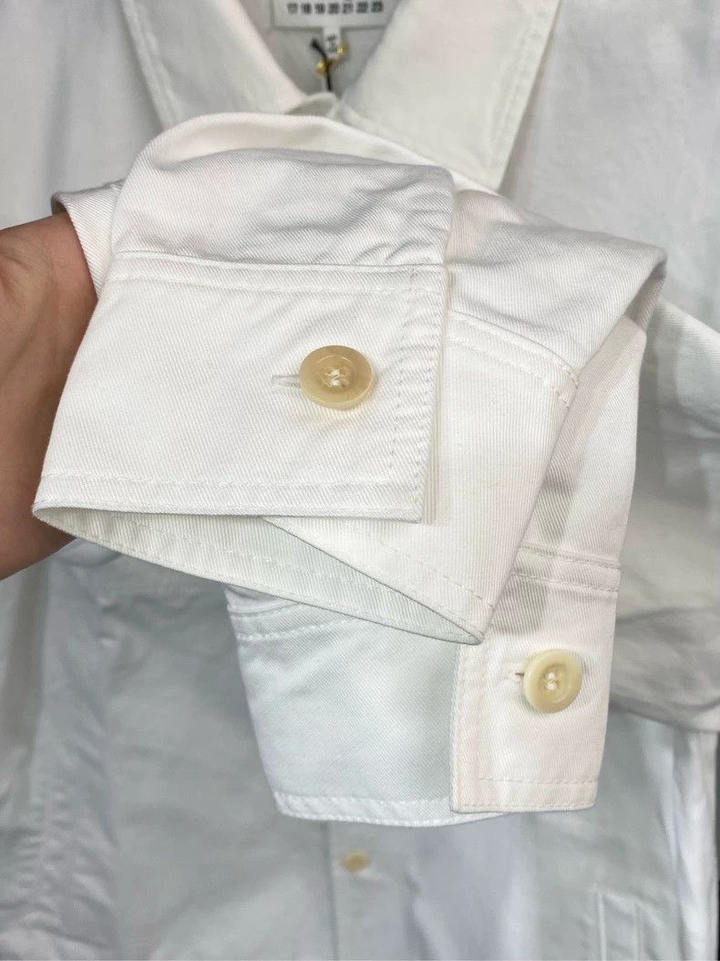 Maison Margiela Maison Margiela White Denim Jacket Shirt Size US M / EU 48-50 / 2 - 7 Thumbnail