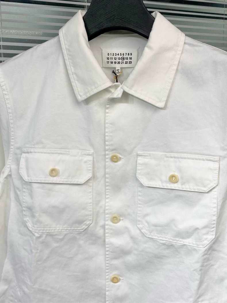 Maison Margiela Maison Margiela White Denim Jacket Shirt Size US M / EU 48-50 / 2 - 6 Thumbnail