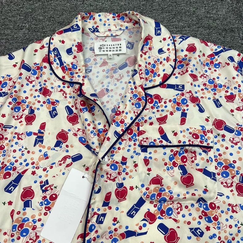 Maison Margiela Maison Margiela Silk Patterned Shirt Size US L / EU 52-54 / 3 - 4 Thumbnail