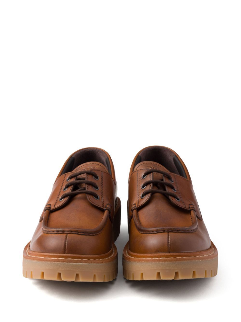 Prada LACED LEATHER LOAFERS Size US 11 / EU 44 - 5 Thumbnail