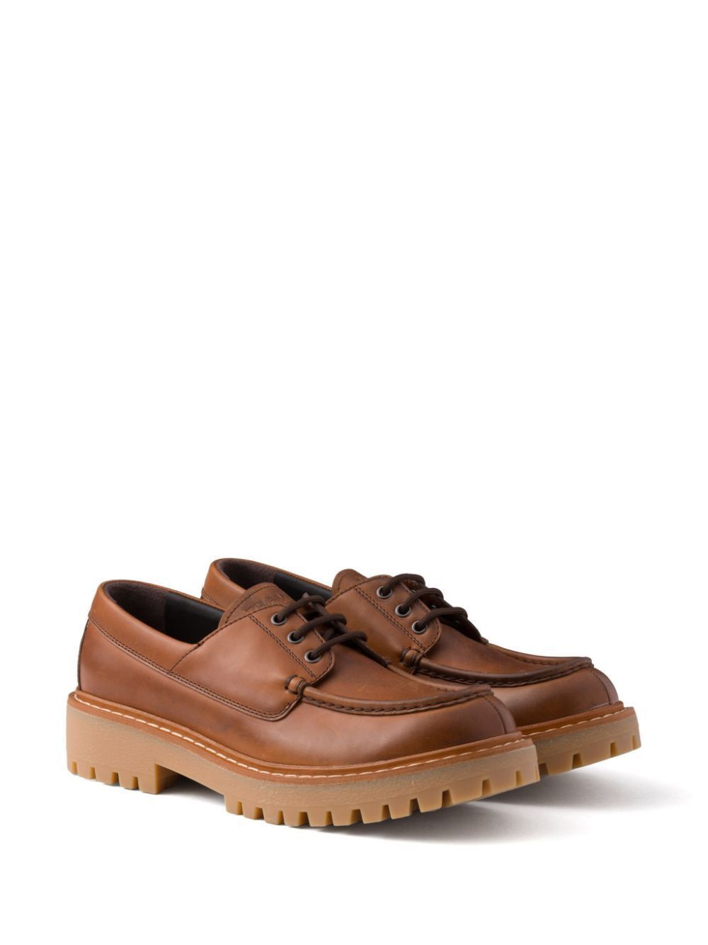 Prada LACED LEATHER LOAFERS Size US 11 / EU 44 - 2 Thumbnail
