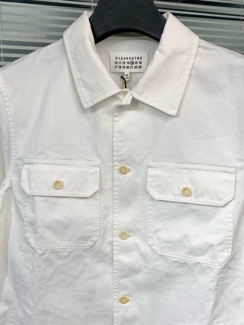 Maison Margiela Maison Margiela White Denim Shirt Jacket Size US L / EU 52-54 / 3 - 7 Thumbnail