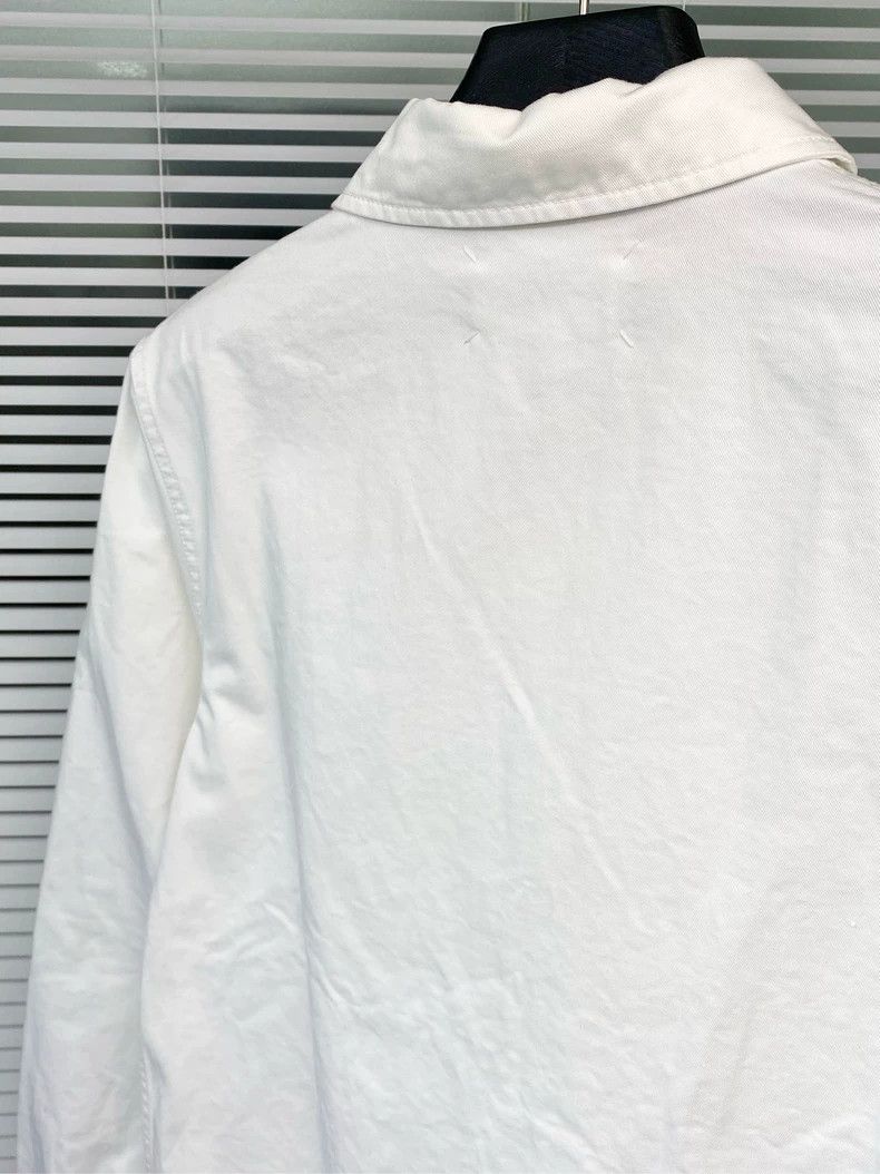 Maison Margiela Maison Margiela White Denim Shirt Jacket Size US L / EU 52-54 / 3 - 9 Thumbnail