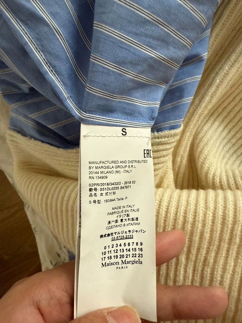 Maison Margiela Maison Margiela Striped Blend Shirt Size US L / EU 52-54 / 3 - 3 Thumbnail