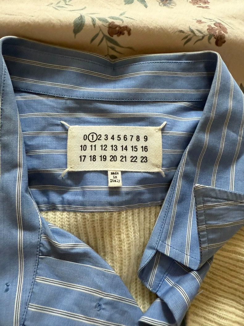 Maison Margiela Maison Margiela Striped Blend Shirt Size US L / EU 52-54 / 3 - 2 Thumbnail