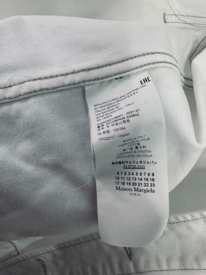 Maison Margiela Maison Margiela White Long Sleeve Denim Jacket Size US M / EU 48-50 / 2 - 4 Thumbnail