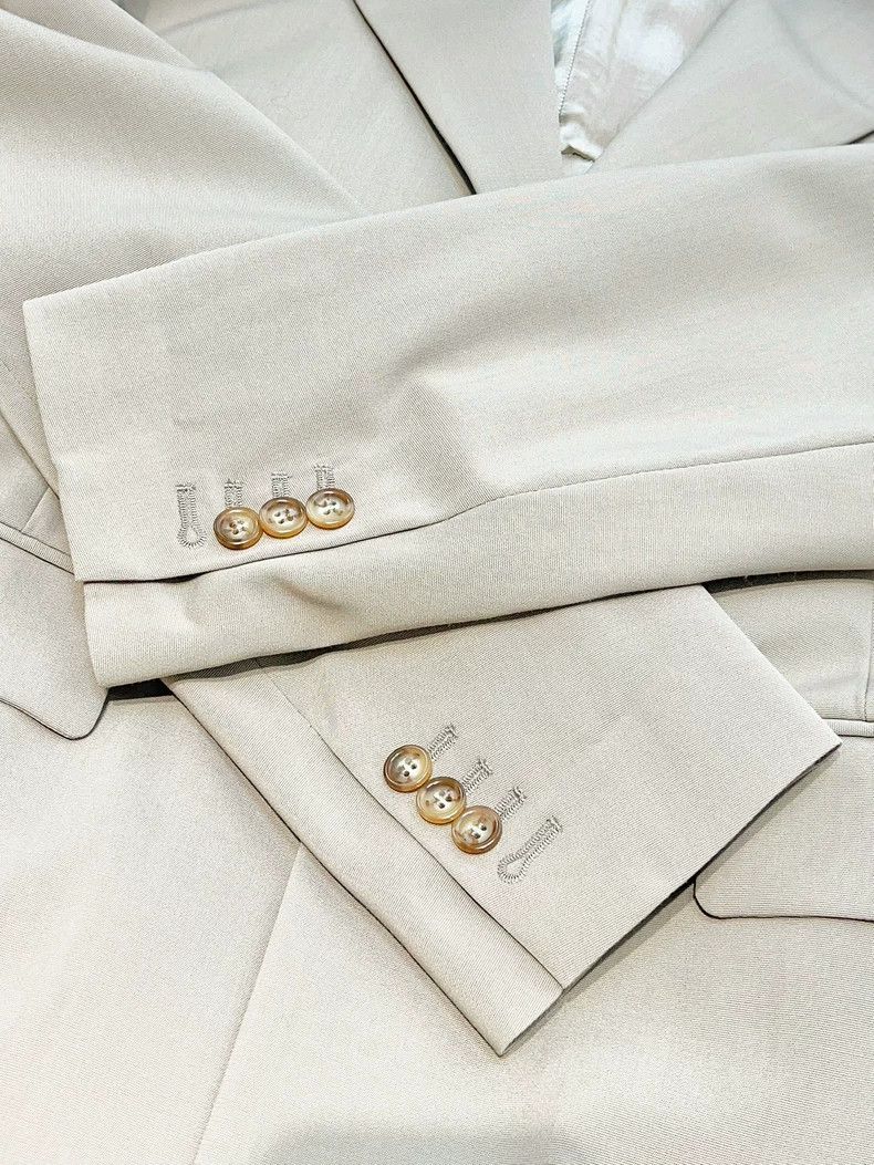 Maison Margiela Beige Long Sleeve Blazer for Women Size US M / EU 48-50 / 2 - 5 Thumbnail