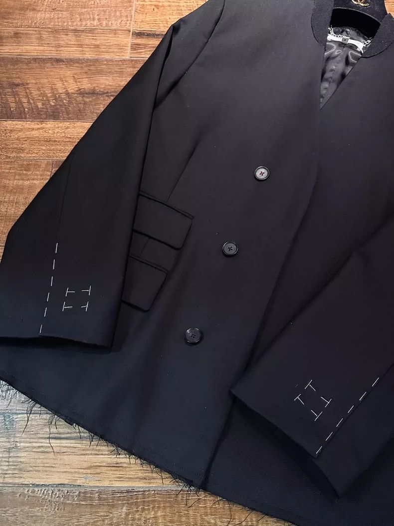 Maison Margiela Black Wool Maison Margiela Suit Jacket Size US M / EU 48-50 / 2 - 2 Thumbnail