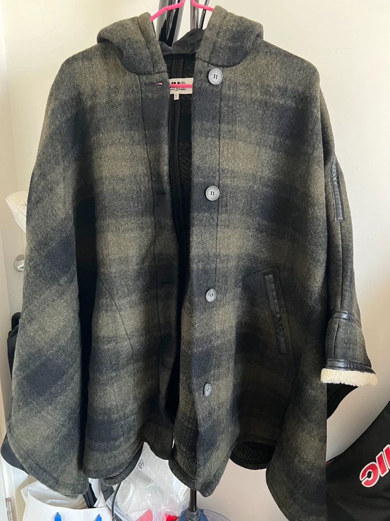 Maison Margiela Wool Check Cape from Maison Margiela Size US L / EU 52-54 / 3 - 2 Thumbnail