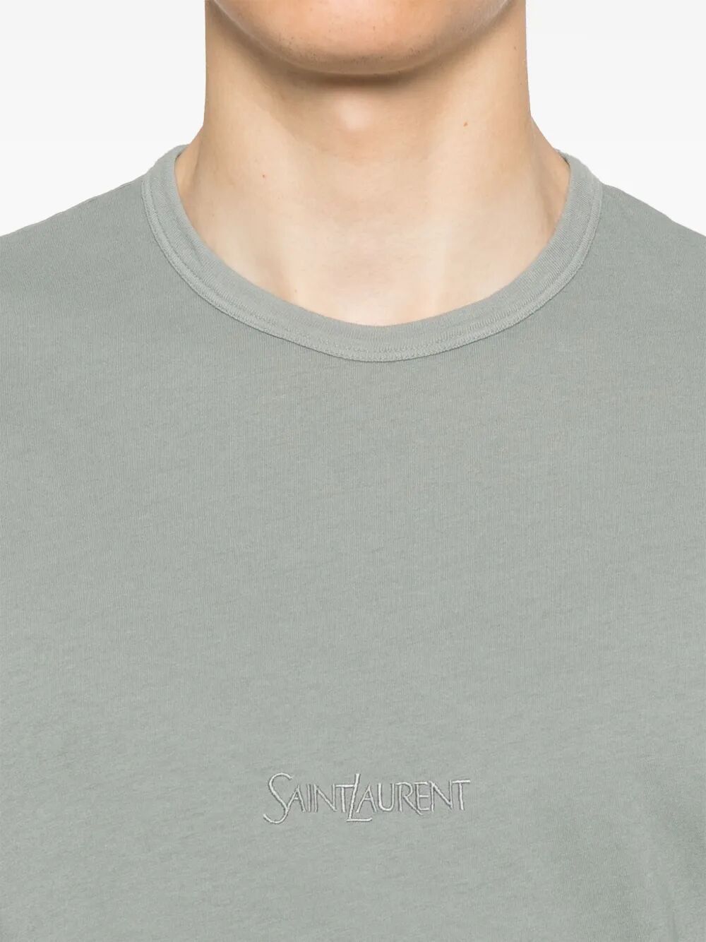 Saint Laurent Paris TONAL LOGO EMBROIDERY COTTON T-SHIRT Size US M / EU 48-50 / 2 - 4 Thumbnail