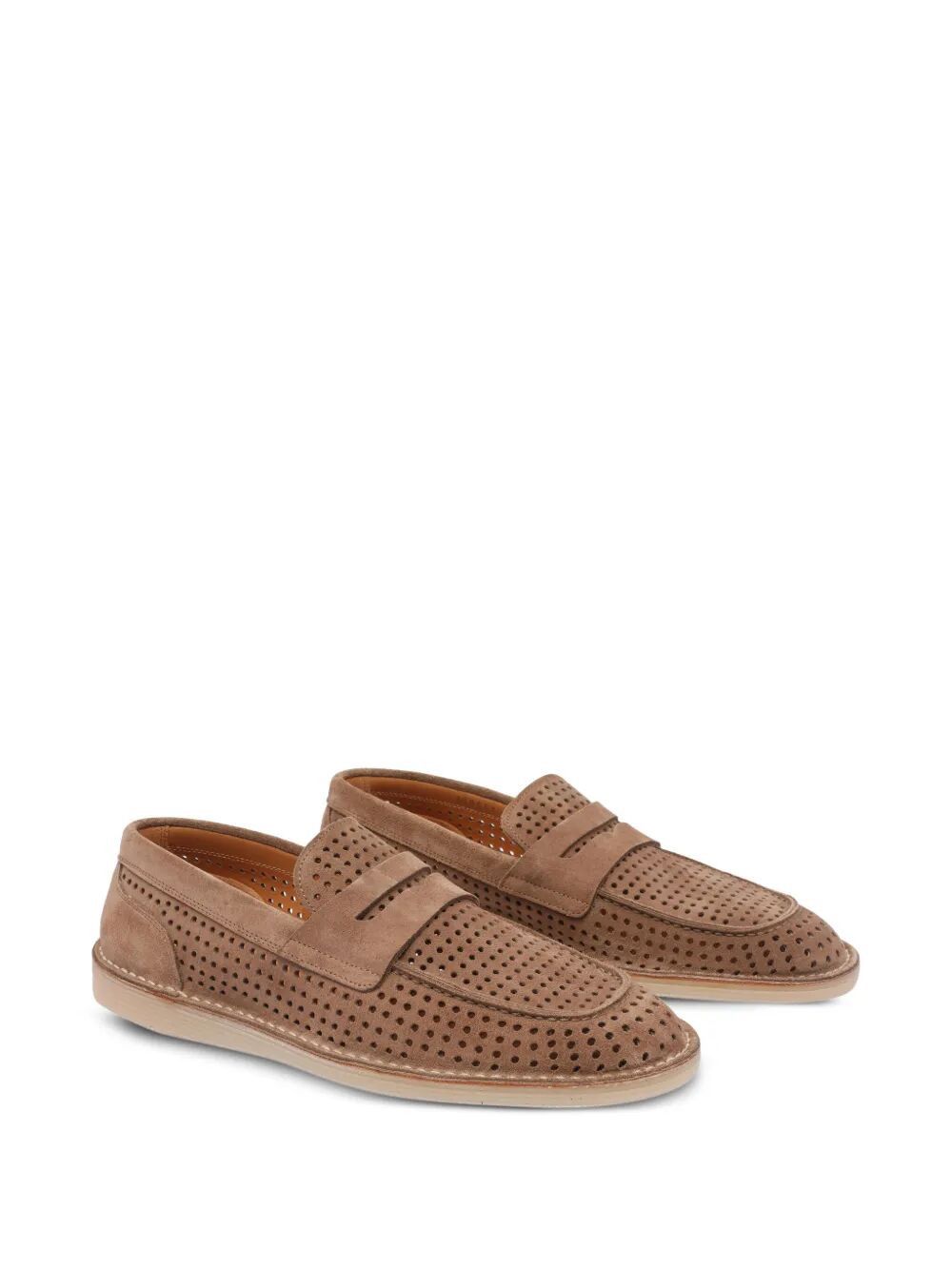 Dolce & Gabbana NEW FLORIO PERFORATED SUEDE LOAFERS Size US 9.5 / EU 42-43 - 2 Thumbnail