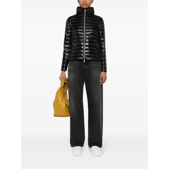 Herno HERNO Women Bomber Jackets 12017Z PI001880D 9300 BLACK Size S / US 4 / IT 40 - 2 Thumbnail