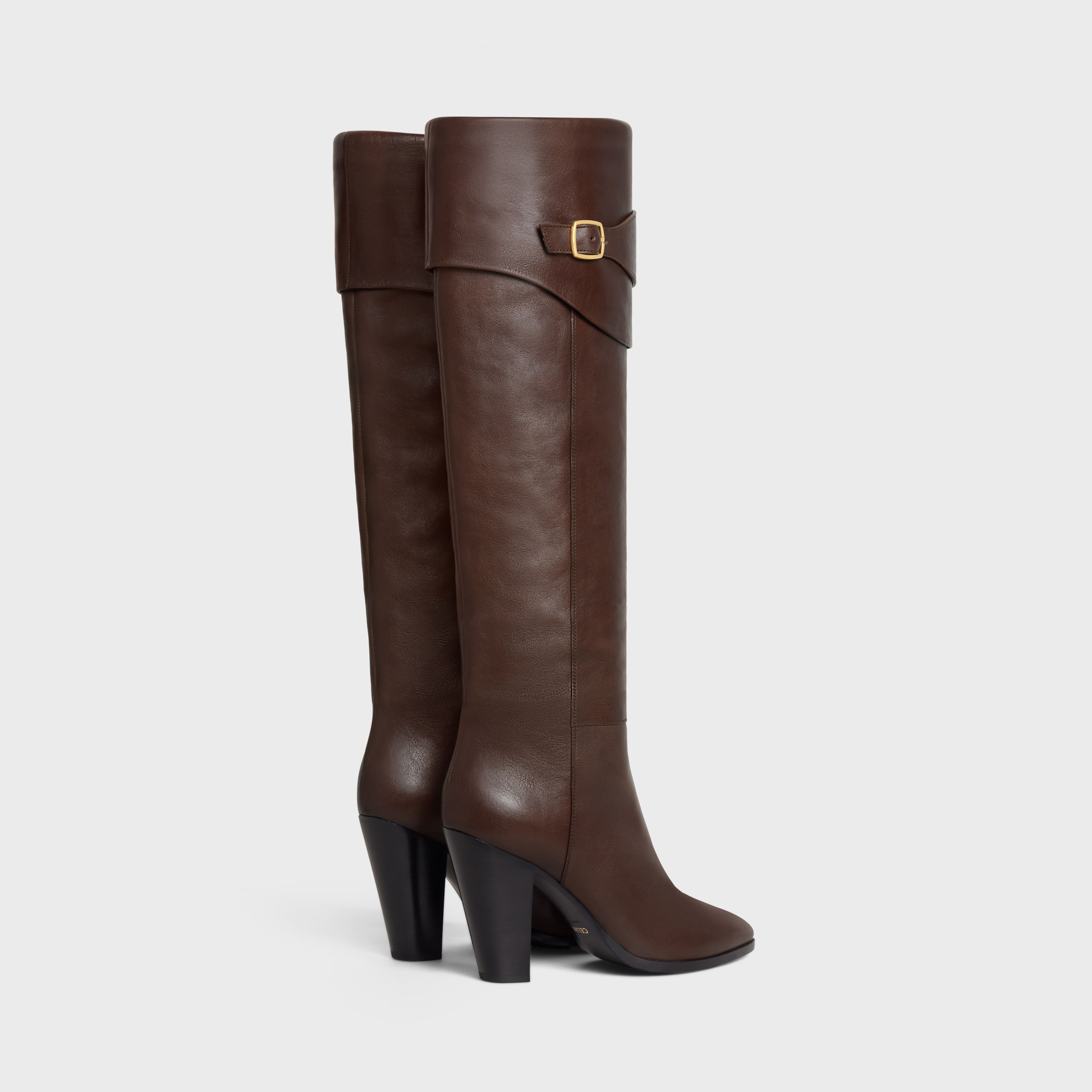 Celine RIDING BOOT WITH TRIOMPHE CELINE WILTERN in CALFSKIN Size US 11 / IT 41 - 3 Thumbnail